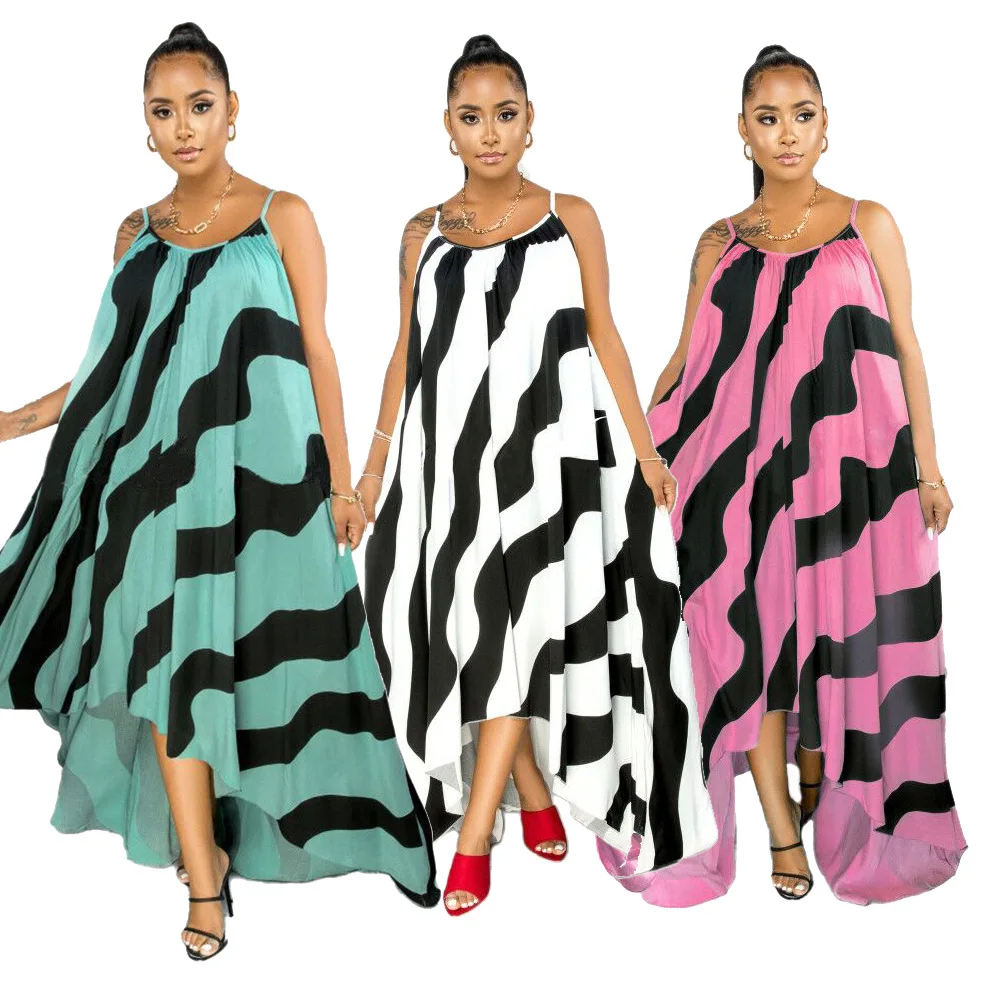 FJ1202 Women summer clothing 2021 plus size dress stripe Irregular loose halter sexy dresses Wholesale dropshipping
FJ1202 Women summer clothing 2021 plus size dress stripe Irregular loose halter sexy dresses Wholesale dropshipping
