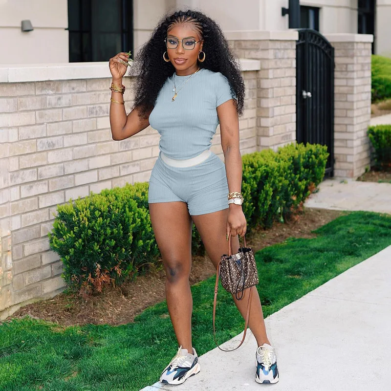 New arrival women's sports fitness suit round neck women shorts tracksuit two piece set
New arrival women's sports fitness suit round neck women shorts tracksuit two piece set