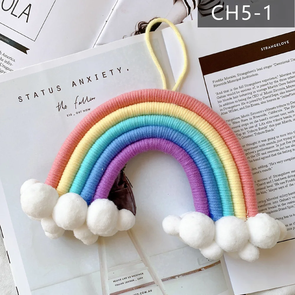 ins nordic style home kids room decor pendant hand-woven clouds rainbow hanging wall ornaments home decoration accessories, 19 colors
ins nordic style home kids room decor pendant hand-woven clouds rainbow hanging wall ornaments home decoration accessories, 19 colors