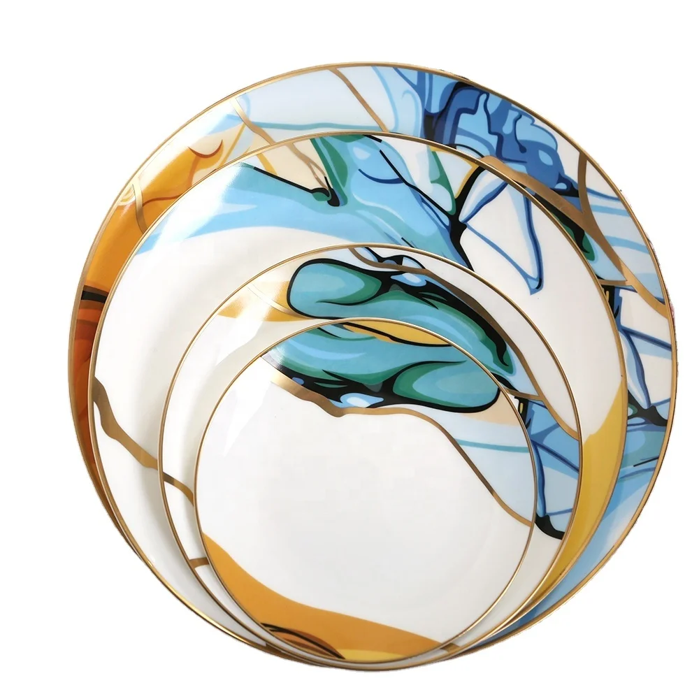 Hot sale fine bone china plates colorful dishes plates ceramic luxury plates sets dinnerware
Hot sale fine bone china plates colorful dishes plates ceramic luxury plates sets dinnerware