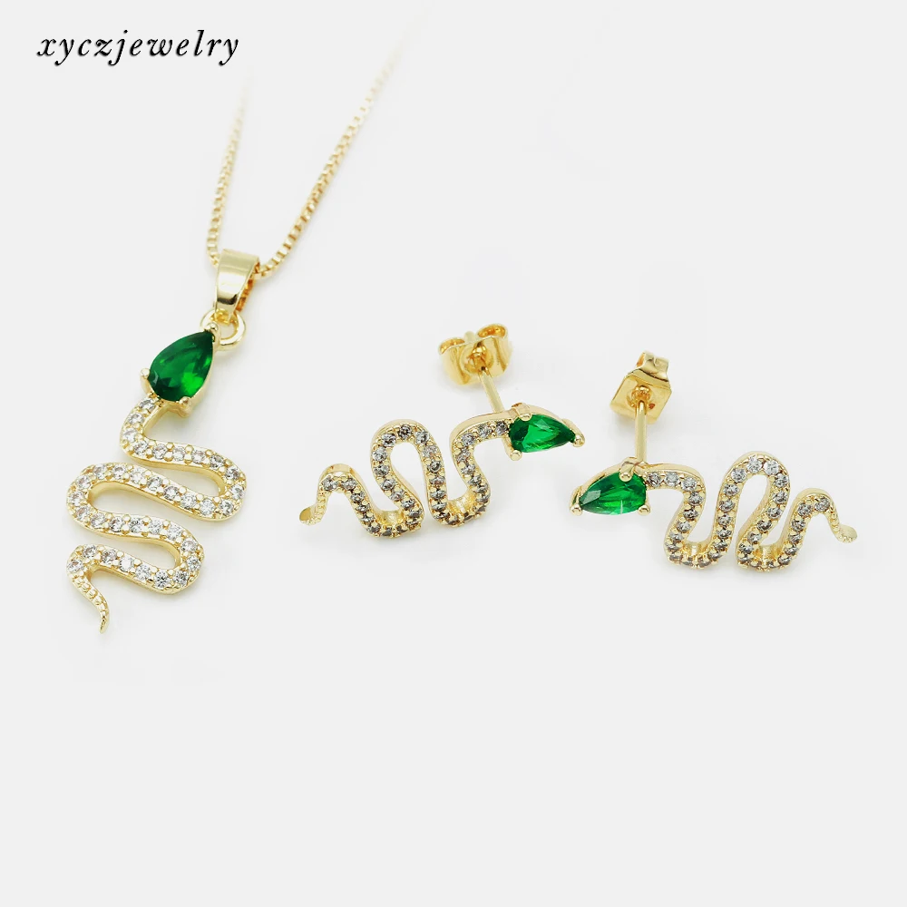 New style snake necklace and zodiac sign earrings white cz stud earrings women jewelry set
New style snake necklace and zodiac sign earrings white cz stud earrings women jewelry set
