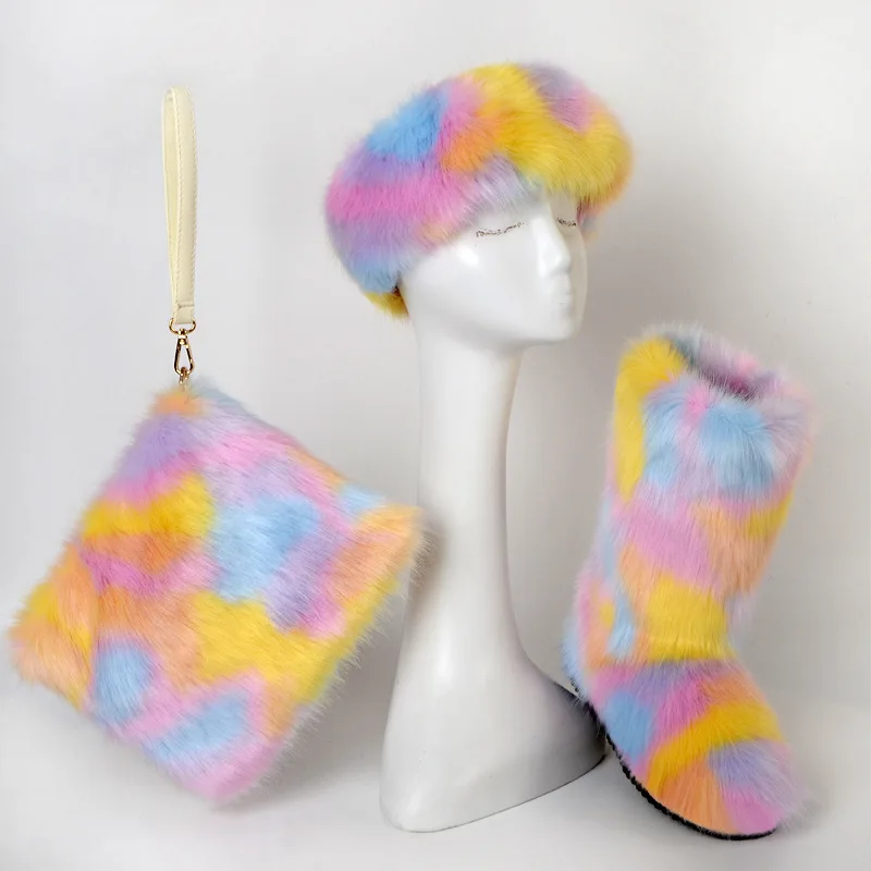Handmade DIY Cute Fashion Faux Fluffy Fox Fur Boots Sets Matching With Purse Bags Headband For Ladies Women, 24 colors
Handmade DIY Cute Fashion Faux Fluffy Fox Fur Boots Sets Matching With Purse Bags Headband For Ladies Women, 24 colors