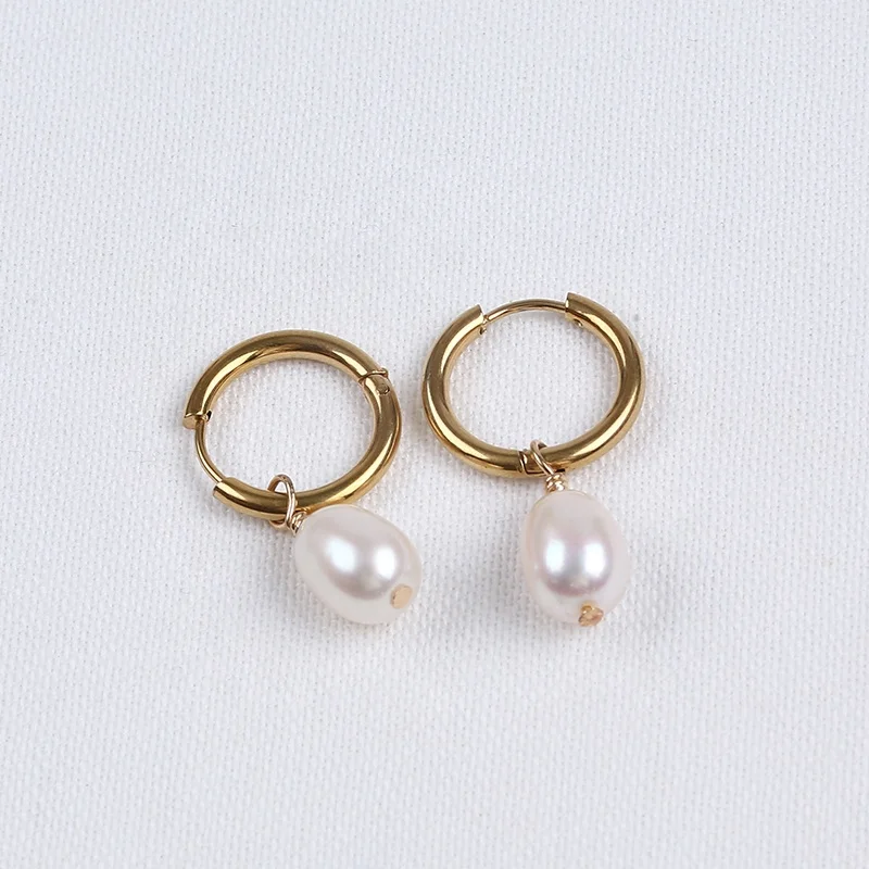 Hot sale natural freshwater rice shape pearl copper ear hook earrings women girls jewelry, White
Hot sale natural freshwater rice shape pearl copper ear hook earrings women girls jewelry, White