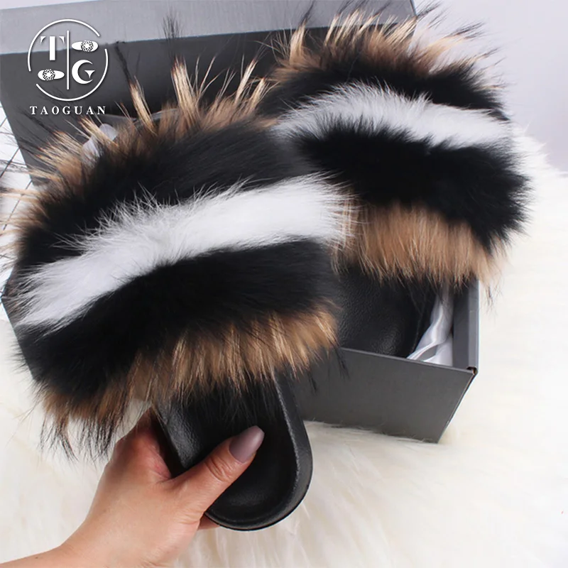 Trendy wholesale quality girls boutique fluffy fur slippers hard wearing soft furry plush fox fur slippers for women, Customized color
Trendy wholesale quality girls boutique fluffy fur slippers hard wearing soft furry plush fox fur slippers for women, Customized color