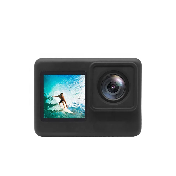 

New touch screen two screen action camera 4k wifi with eis+gyro stabilization remote control optional 30m waterproof sports cam