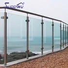 Superhouese cheap hot sale glass stainless handrails for stairs