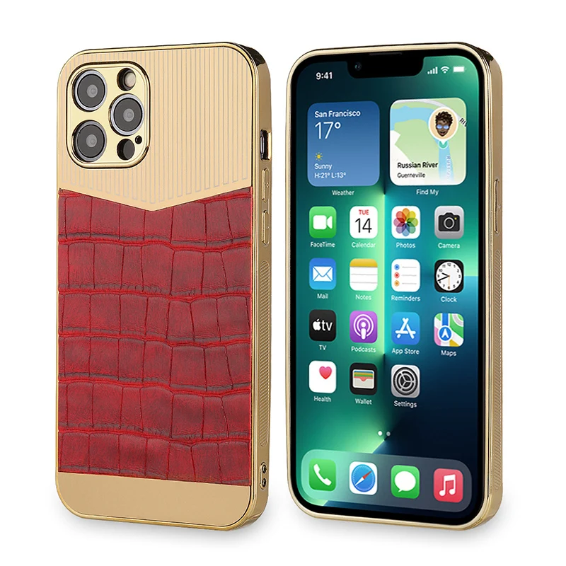 Electroplated Luxury Gold Phone Case Metal+Pu Leather Back Cover For IPhone 13 11 Pro Max 12 Mini, 4 colors
Electroplated Luxury Gold Phone Case Metal+Pu Leather Back Cover For IPhone 13 11 Pro Max 12 Mini, 4 colors