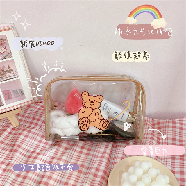 Korean Cartoon Cute Bear PVC Lucency Make Up Zipper Storage Bag, As photo show
Korean Cartoon Cute Bear PVC Lucency Make Up Zipper Storage Bag, As photo show