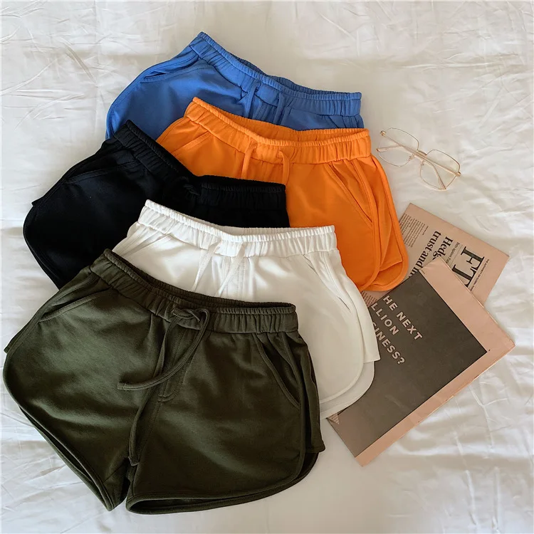 Korean summer women casual shorts home pants elastic waist pockets running sports shorts polyester
Korean summer women casual shorts home pants elastic waist pockets running sports shorts polyester
