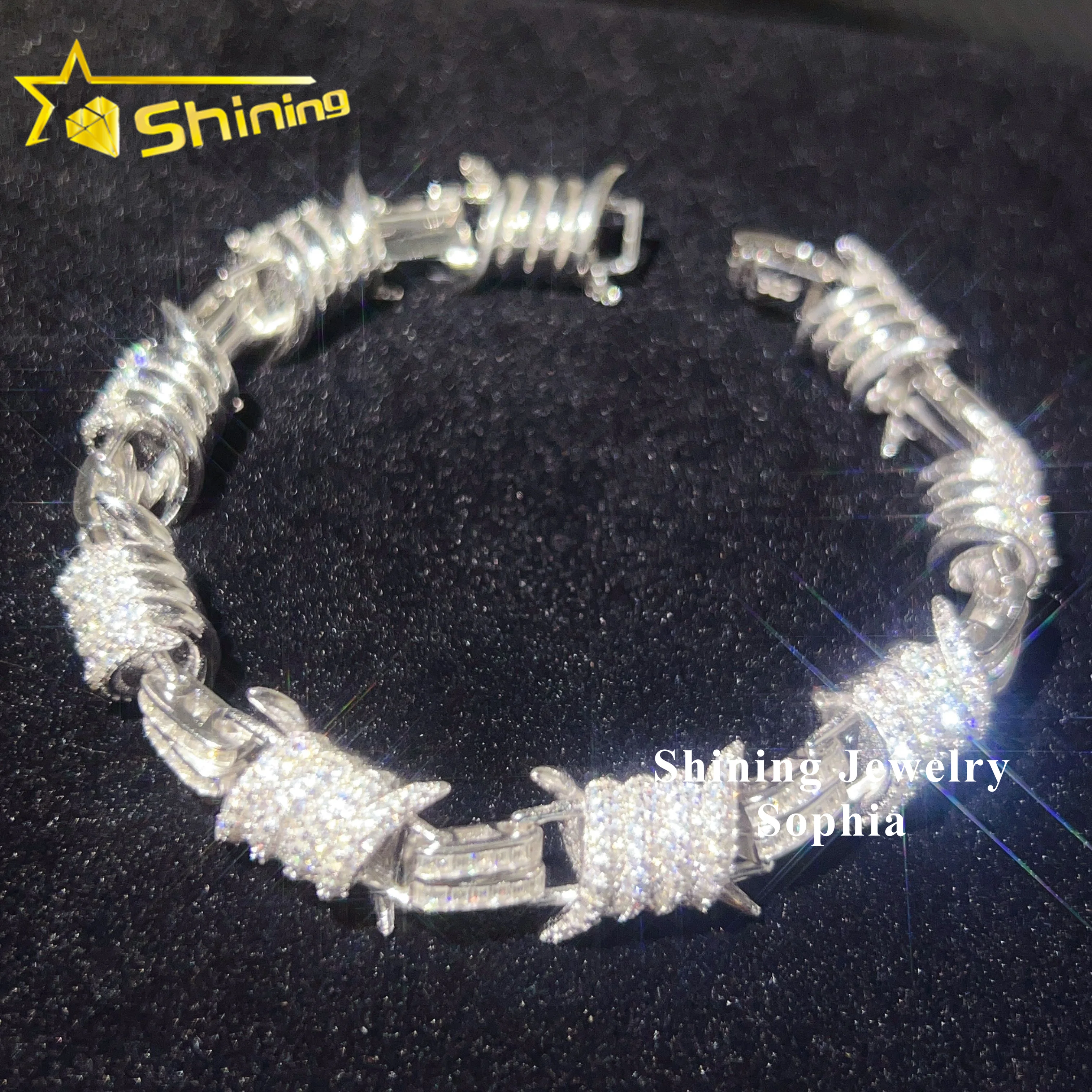 Shining Fine Jewelry Hip Hop 925 Silver Moissanite Diamond Cluster Iced Out Cuban Link Bracelet Necklace For Men
Shining Fine Jewelry Hip Hop 925 Silver Moissanite Diamond Cluster Iced Out Cuban Link Bracelet Necklace For Men