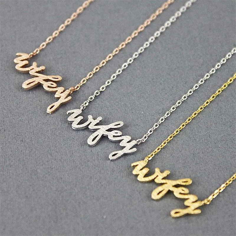 Hot Selling Simple Fashion 18k Gold Plated WIFEY Letters Necklaces Stainless Steel Pendant Jewely Necklace For Gift
Hot Selling Simple Fashion 18k Gold Plated WIFEY Letters Necklaces Stainless Steel Pendant Jewely Necklace For Gift