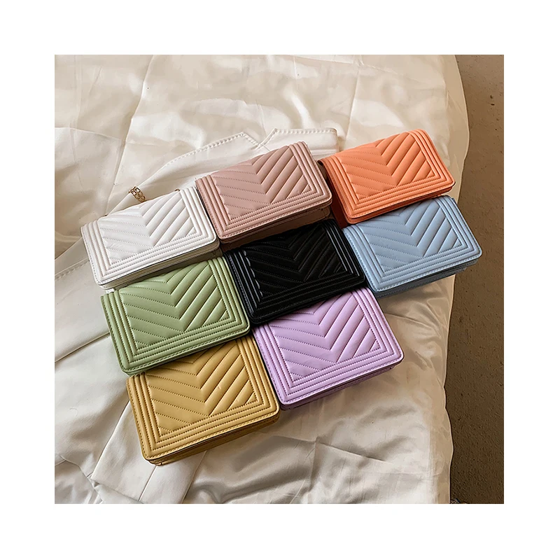 New Ladies Shoulder Bag Candy Color Crossbody Bag Metal Chains Purses Women Quilted Hand Bags
New Ladies Shoulder Bag Candy Color Crossbody Bag Metal Chains Purses Women Quilted Hand Bags