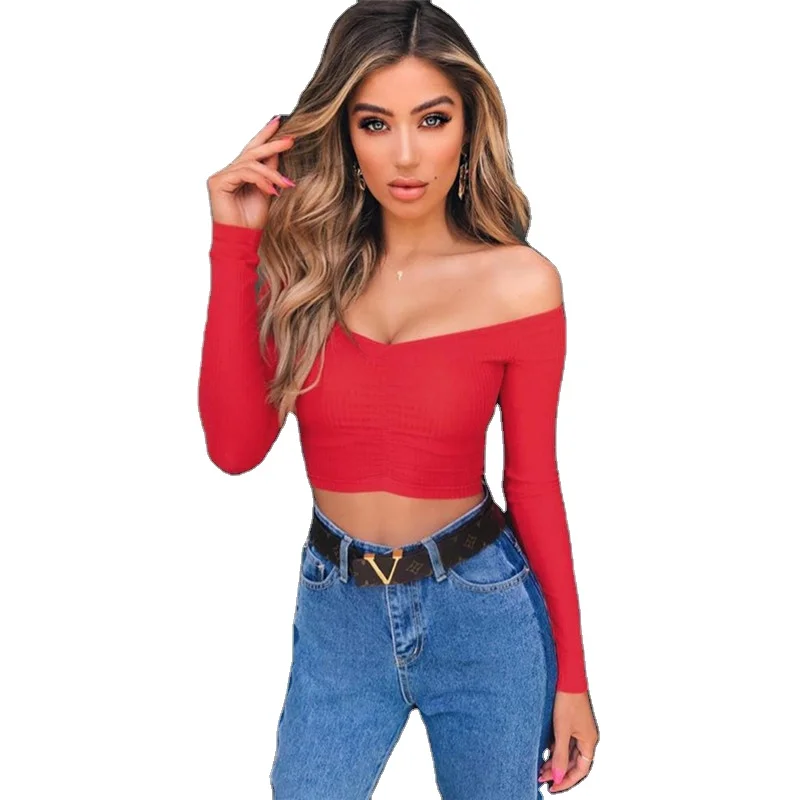 2021 Winter New Women'S Top Long Sleeve One Shoulder Slim Fit Navel Sexy Short T-Shirt
2021 Winter New Women'S Top Long Sleeve One Shoulder Slim Fit Navel Sexy Short T-Shirt