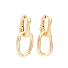 Irregular round shape metal simple earrings worn gold stylish earrings