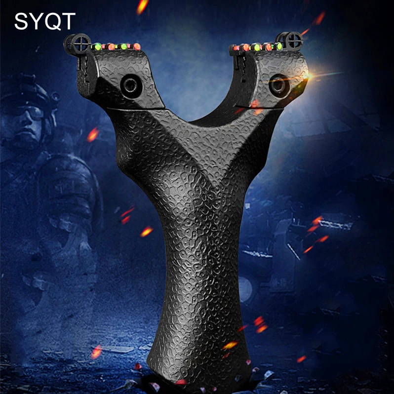 Hunting slingshot big power dyeing surface treatment using flat rubber band to accurately aim the slingshot for novices no wood, Black
Hunting slingshot big power dyeing surface treatment using flat rubber band to accurately aim the slingshot for novices no wood, Black