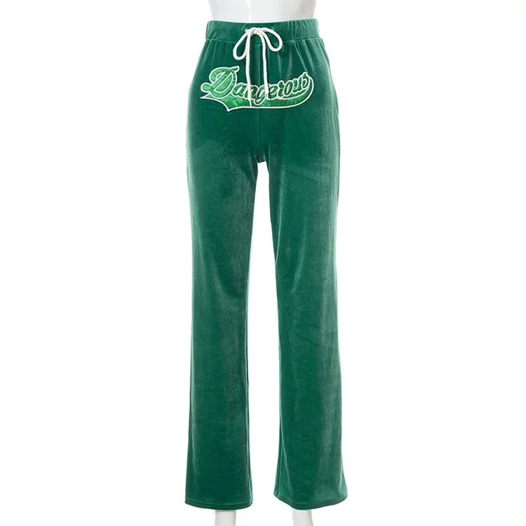Fresh Letter Mid Waist Womens Casual Green Pants Ladies Casual Wear Drawstring Trousers
Fresh Letter Mid Waist Womens Casual Green Pants Ladies Casual Wear Drawstring Trousers