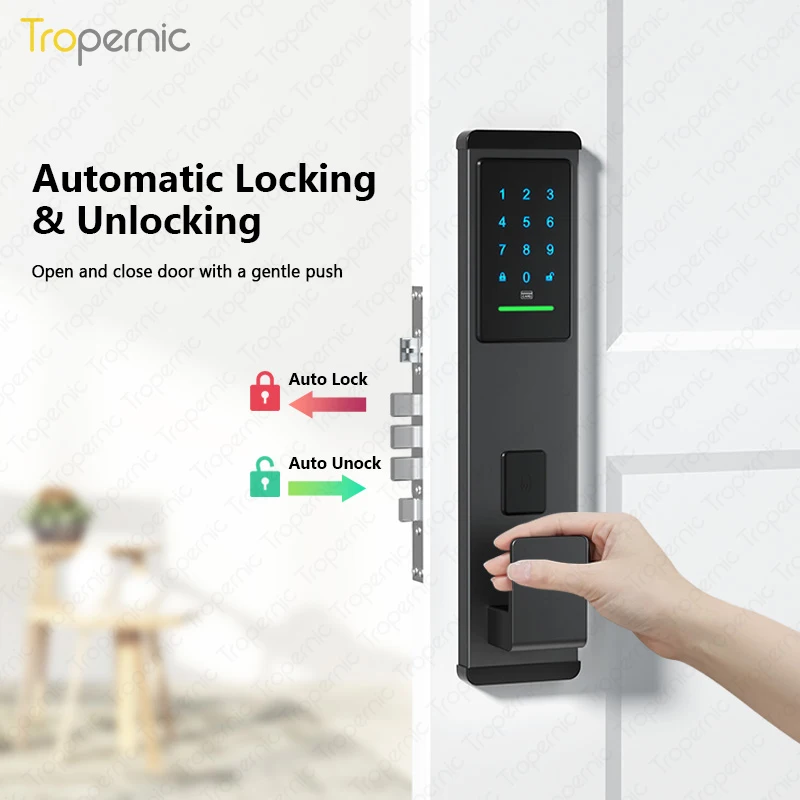 Tropernic 2022 New Design Electronic Fully Automatic TTlock Smart Keyless Door Lock
Tropernic 2022 New Design Electronic Fully Automatic TTlock Smart Keyless Door Lock