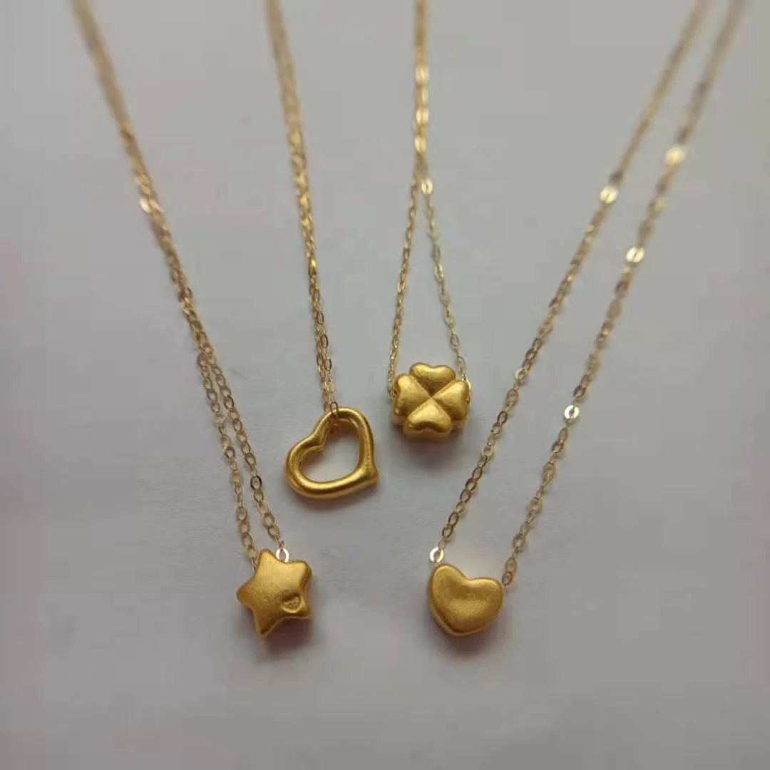 18K 24K Pure Gold 3D Hard Gold Classic Charms Heart Pendant Necklace Women Jewelry, Yellow gold
18K 24K Pure Gold 3D Hard Gold Classic Charms Heart Pendant Necklace Women Jewelry, Yellow gold