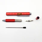 5 in 1 tool pen metal touch pen level pen with screwdrivers