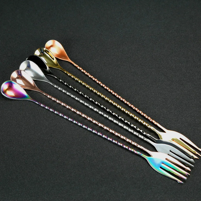 Long Handle Stirring Professional Quality Barspoons Stainless Steel Bar Cocktail Mixing Spoons
Long Handle Stirring Professional Quality Barspoons Stainless Steel Bar Cocktail Mixing Spoons