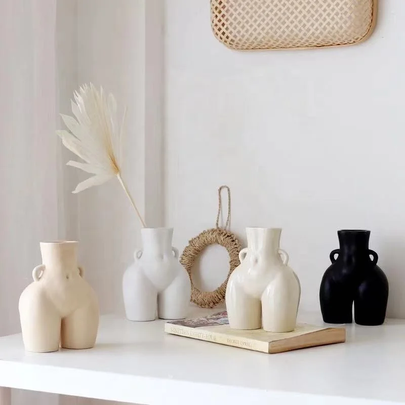 Nordic Creative Ceramic Body Art Hip Shape Vase Decoration Living Room Bedroom Hotel Home Decorate Ornaments, As picture
Nordic Creative Ceramic Body Art Hip Shape Vase Decoration Living Room Bedroom Hotel Home Decorate Ornaments, As picture