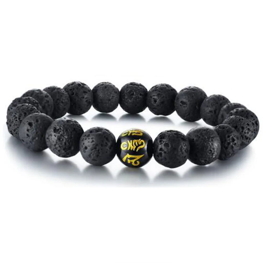 BRJSF00009 Elastic Mens Black Natural Obsidian Beads Tibet Buddhist Letters Peace Calm Anxiety Bracelet
BRJSF00009 Elastic Mens Black Natural Obsidian Beads Tibet Buddhist Letters Peace Calm Anxiety Bracelet