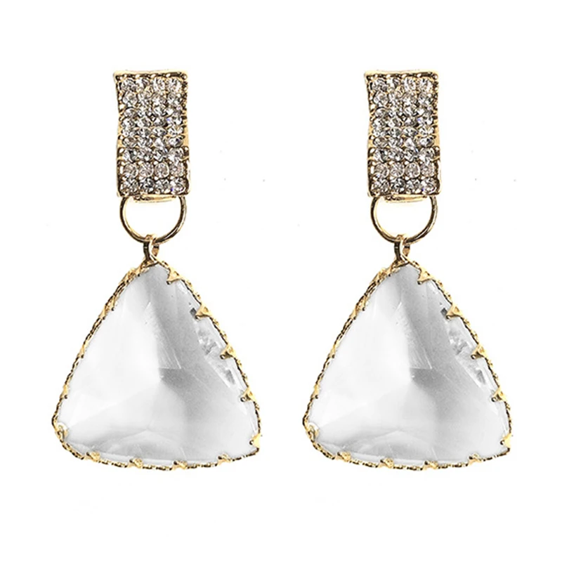 free delivery geometric triangle crystal jewelry gold drop dangles earrings for lady
free delivery geometric triangle crystal jewelry gold drop dangles earrings for lady