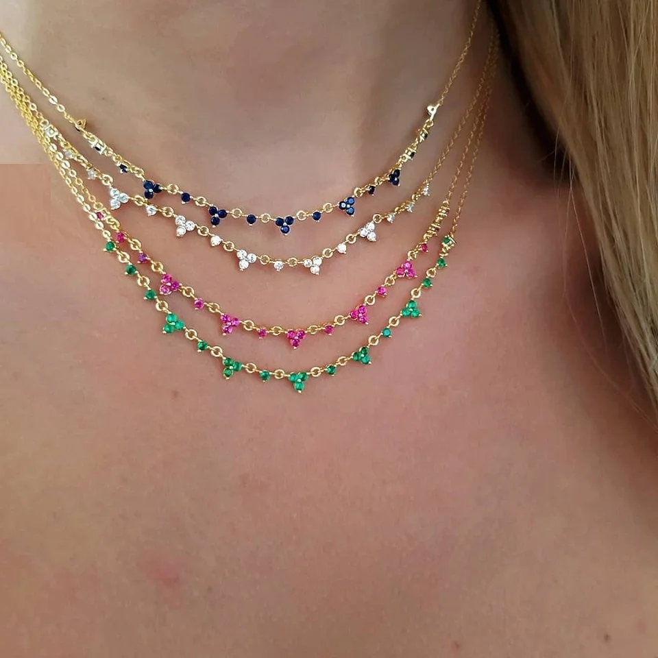 gold plated white green blue red cubic zirconia cz station link chain Gold plated trendy necklace
gold plated white green blue red cubic zirconia cz station link chain Gold plated trendy necklace