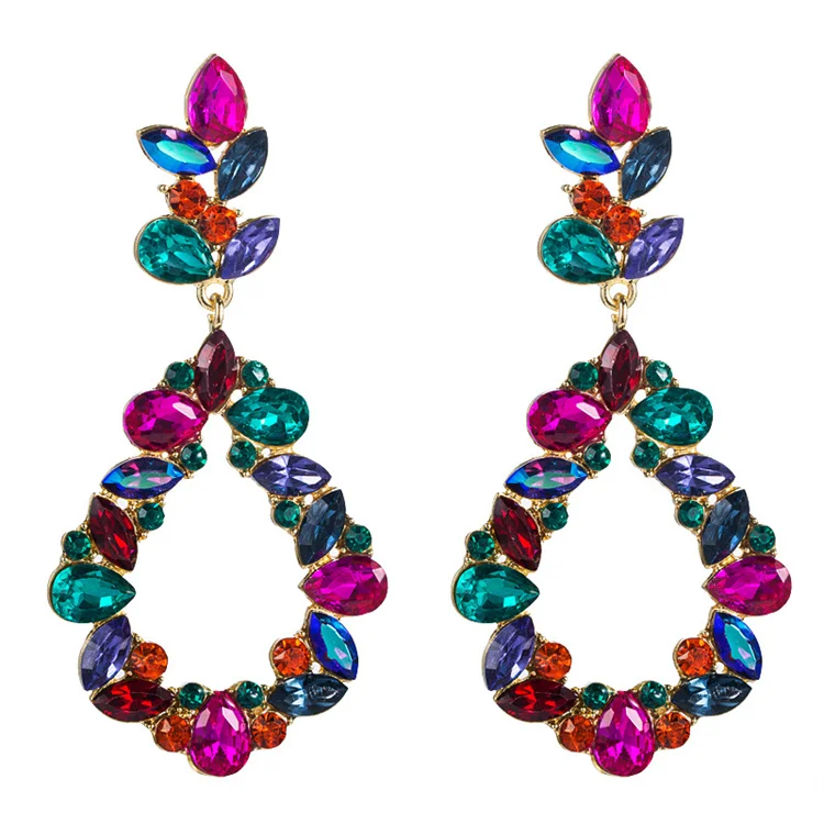 Creative Drop-shaped Earrings Retro Personality Multi-layer Glass Drill Pendant Earrings Female Summer Jewelry
Creative Drop-shaped Earrings Retro Personality Multi-layer Glass Drill Pendant Earrings Female Summer Jewelry