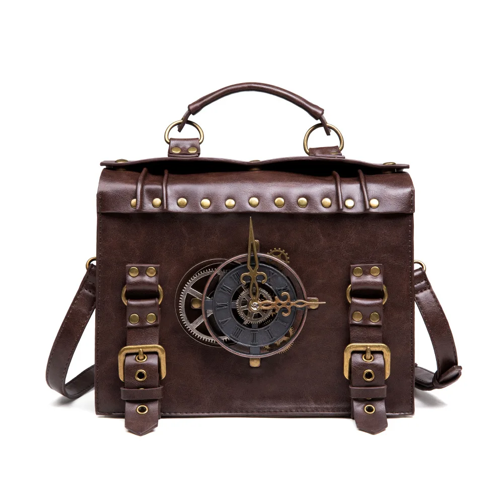 2021 New Branded Custom Crossbody Luxury lady's bag steampunk industrial retro style women's one-shoulder diagonal bag, 1color
2021 New Branded Custom Crossbody Luxury lady's bag steampunk industrial retro style women's one-shoulder diagonal bag, 1color