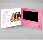High quality promotional lcd tft screen video player paper jewelry brochure greeting card box