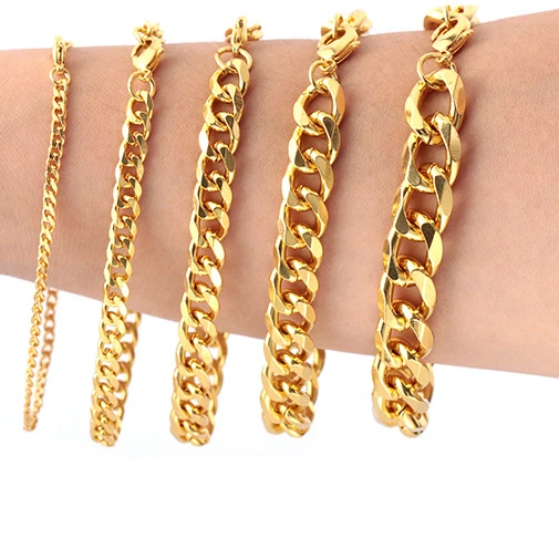 Fashion Boys Stainless steel Cuba Golden Chain Bracelet Suit bracelet for men, Gold, silver, black
Fashion Boys Stainless steel Cuba Golden Chain Bracelet Suit bracelet for men, Gold, silver, black