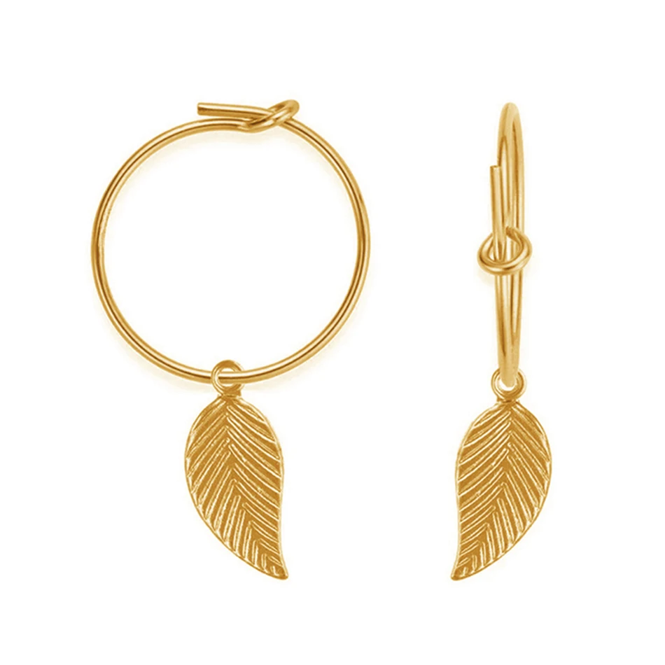 Unique Design 925 Sterling Silver 14k Gold Plated Leaf Drop Hoop Earrings For women Fashion Jewelry
Unique Design 925 Sterling Silver 14k Gold Plated Leaf Drop Hoop Earrings For women Fashion Jewelry