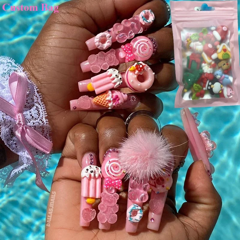 10pcs/Bag Kawaii Accessories Rhinestone Resin Charms Christmas Candy Flower Fruit Nail Art DIY Accessories 3D Nail Charms, Picture
10pcs/Bag Kawaii Accessories Rhinestone Resin Charms Christmas Candy Flower Fruit Nail Art DIY Accessories 3D Nail Charms, Picture