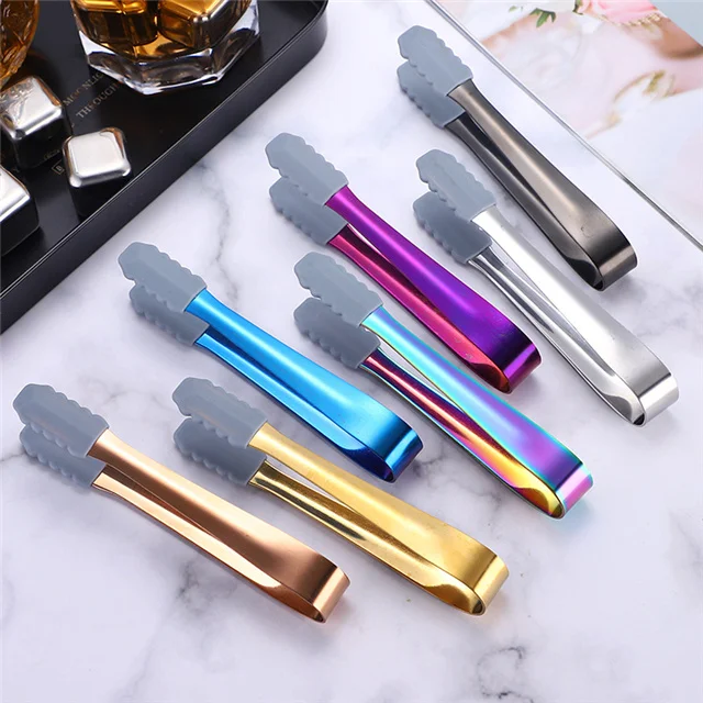 Non-slip Silicone 304 Stainless Steel Ice Clip Spot 13.5cm Thickened Bar Ice Cube Sugar Clip Kitchen Accessories, As show
Non-slip Silicone 304 Stainless Steel Ice Clip Spot 13.5cm Thickened Bar Ice Cube Sugar Clip Kitchen Accessories, As show