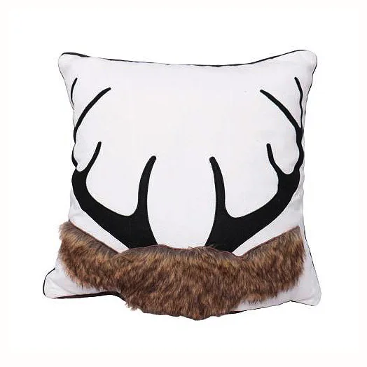 Decorative high quality custom pillow case white fabric embroidery deer head custom animal cushion cover
Decorative high quality custom pillow case white fabric embroidery deer head custom animal cushion cover