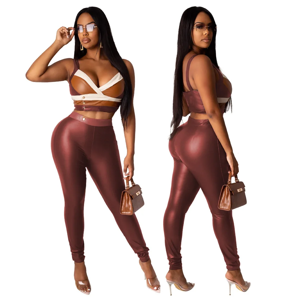 European and American women's fashion printed zipper trousers slim two-piece suit, Customized color
European and American women's fashion printed zipper trousers slim two-piece suit, Customized color