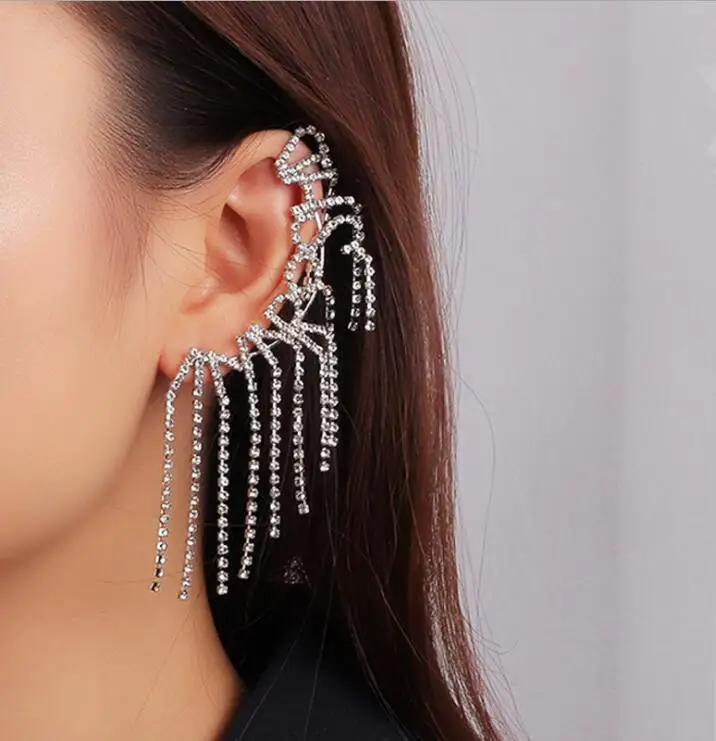 HOVANCI Fashion Crystal Rhinestone letter word Drop Earrings Ladies Long Tassel Dangle Earrings Gold Metal Earrings
HOVANCI Fashion Crystal Rhinestone letter word Drop Earrings Ladies Long Tassel Dangle Earrings Gold Metal Earrings