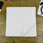 Microfiber warp knitting fine white towel non-elastic disposable white