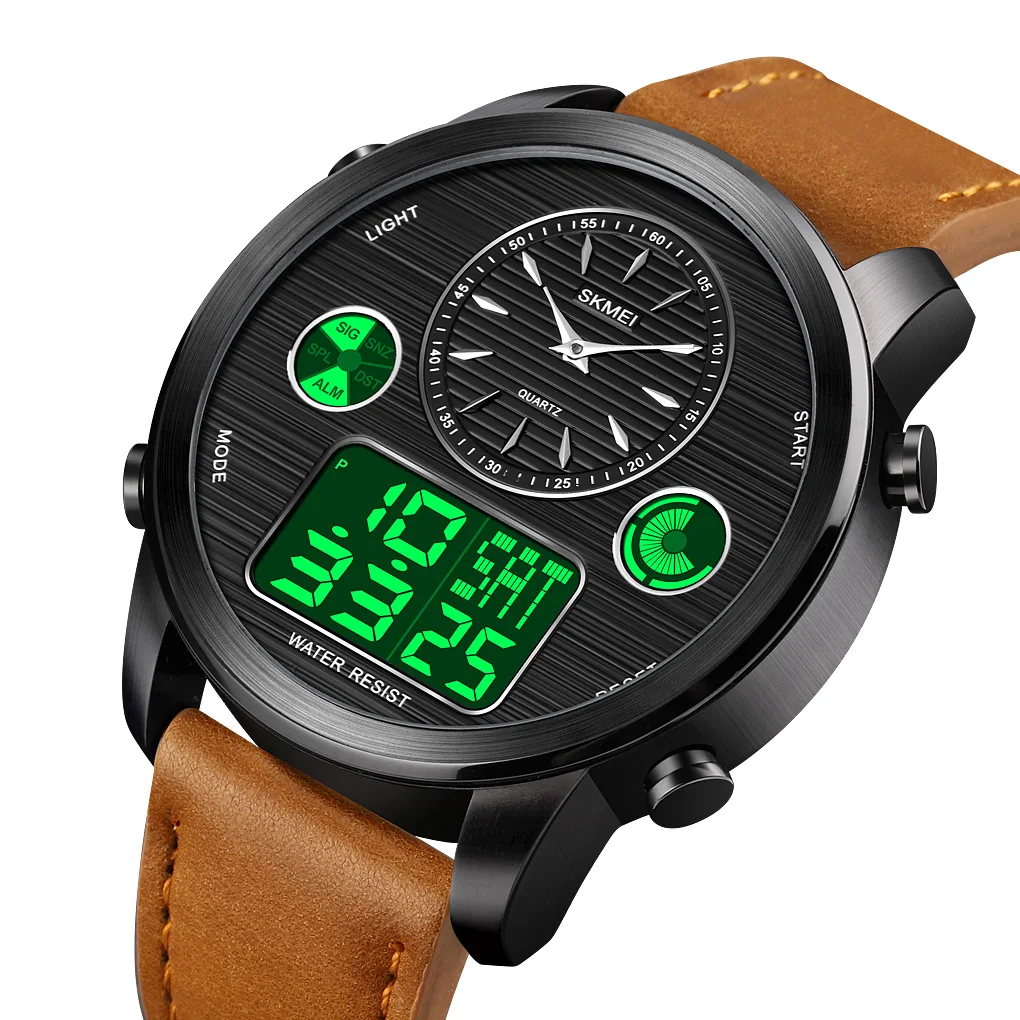 customized personalized wholesale waterproof two time zone analog multi-function digital watch Skmei 1653
customized personalized wholesale waterproof two time zone analog multi-function digital watch Skmei 1653