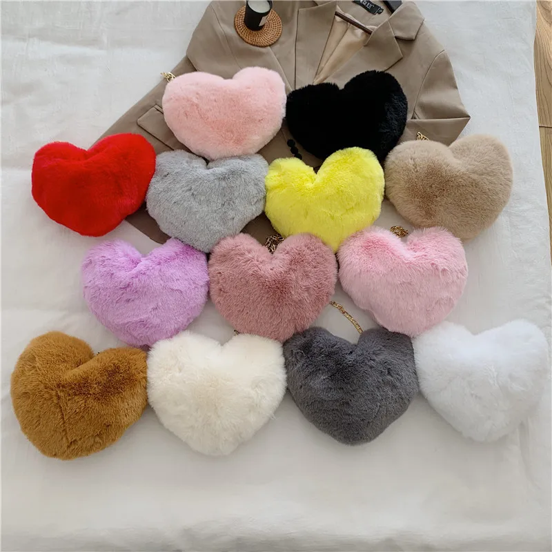 2021 Hot Sale Super Soft Fur Cute Plush Heart Chain Purse For Decoration Mini Bags Girls Little Neon Bag, 13 colors
2021 Hot Sale Super Soft Fur Cute Plush Heart Chain Purse For Decoration Mini Bags Girls Little Neon Bag, 13 colors
