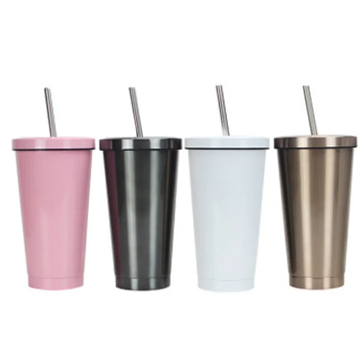 Hot sell stainless steel coffee mug wine tumbler with lid and straw premium metal drinking glasses, Customized
Hot sell stainless steel coffee mug wine tumbler with lid and straw premium metal drinking glasses, Customized