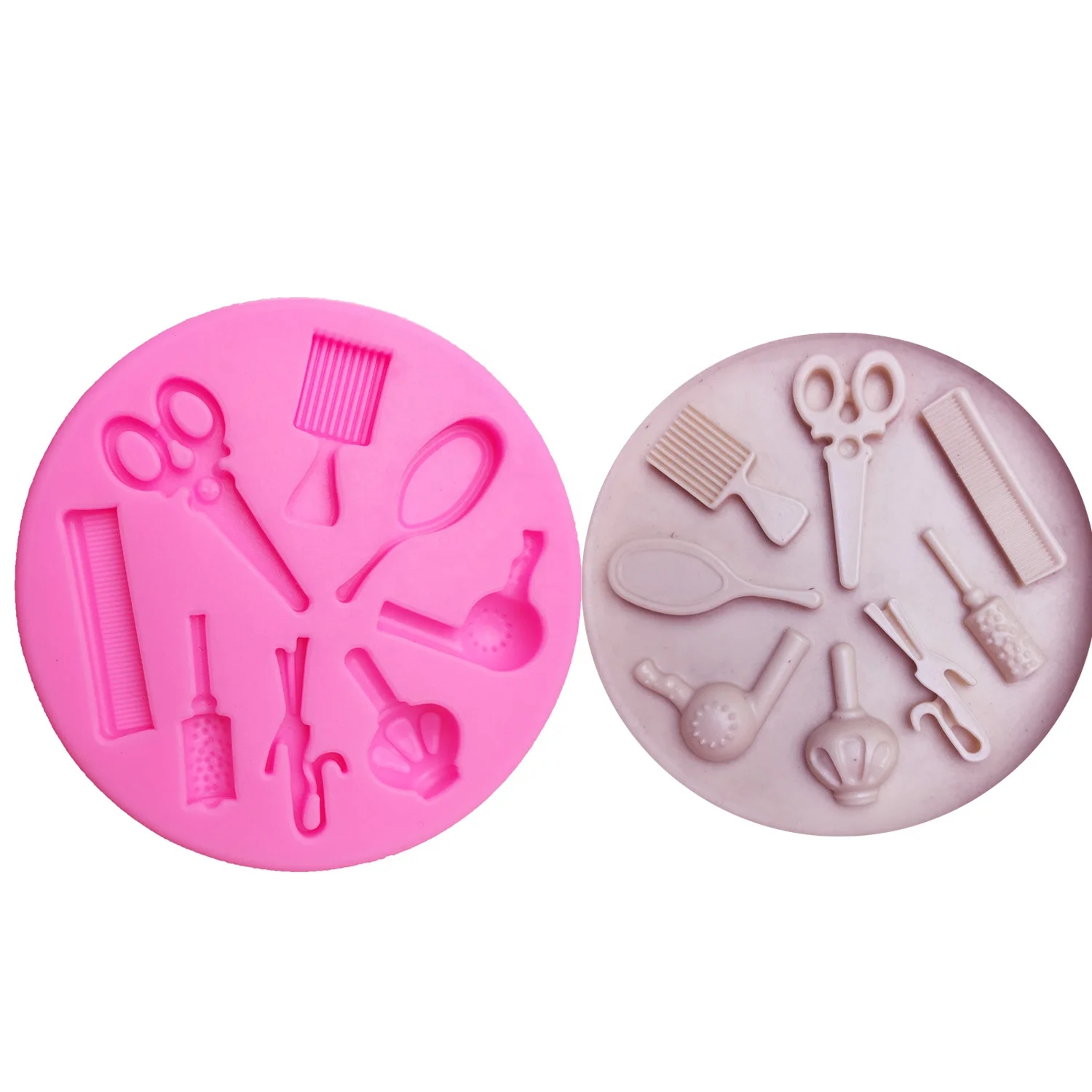 Cake Tool woman Hair Beauty makeup tools comb curling iron mirror scissor Salon silicone fondant mold, Pink
Cake Tool woman Hair Beauty makeup tools comb curling iron mirror scissor Salon silicone fondant mold, Pink