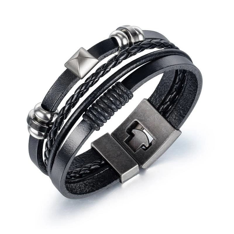 Fashion Vintage Hip Hop Hand Jewelry Luxury Multilayer Genuine Leather Men Bracelets
Fashion Vintage Hip Hop Hand Jewelry Luxury Multilayer Genuine Leather Men Bracelets