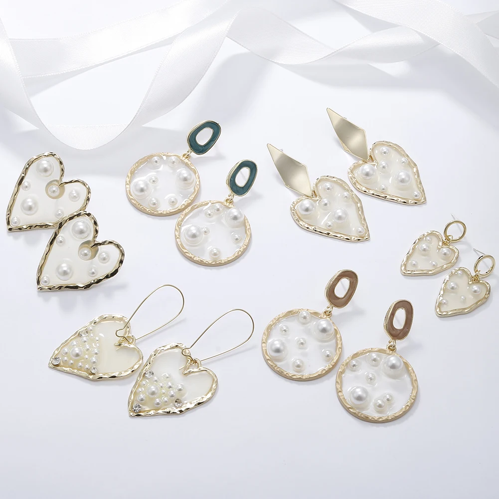 Classic Anniversary Jewelry Accessories Gift Gold Heart Pearl Drop Earrings Elegant Design Earrings With Pearl, Picture
Classic Anniversary Jewelry Accessories Gift Gold Heart Pearl Drop Earrings Elegant Design Earrings With Pearl, Picture