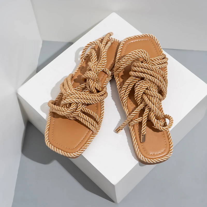 Fashion Classic Hemp Rope Cross Strap Hollow Lace -Up Flat Sandals Women Summer Outdoor Beach Casual Ladies Shoes
Fashion Classic Hemp Rope Cross Strap Hollow Lace -Up Flat Sandals Women Summer Outdoor Beach Casual Ladies Shoes