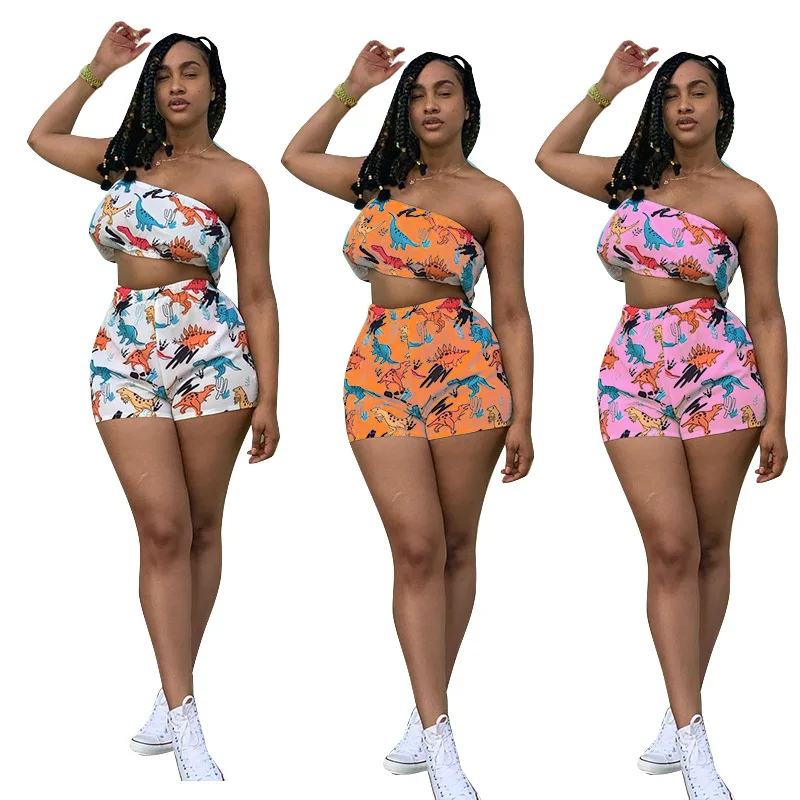 Hot Sale Summer plus size two piece short set Women Clothing Sexy Cartoon Print Tube Crop Top 2 Pieces Short Set, Photo color
Hot Sale Summer plus size two piece short set Women Clothing Sexy Cartoon Print Tube Crop Top 2 Pieces Short Set, Photo color