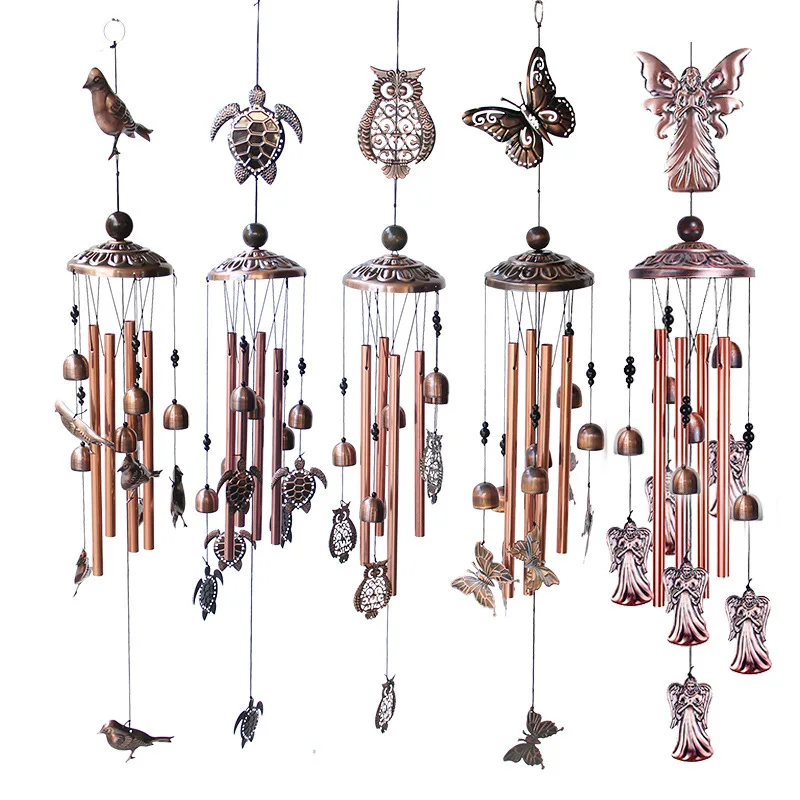 Outdoor retro metal butterfly tortle copper memorial wind chimes for home garden yard decor, Copper color
Outdoor retro metal butterfly tortle copper memorial wind chimes for home garden yard decor, Copper color