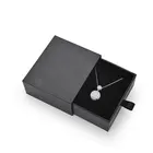 Luxury Pull Out Black Cardboard Paper Drawer Gift Jewelry Packaging Paper Box