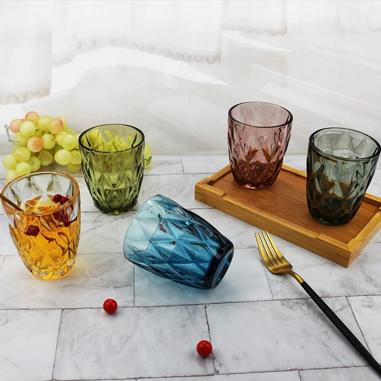 Hot Sale Diamond Design Blue Green Purple Smoke Vintage Glasses Old Fashioned Glass Cup, Clear and colored
Hot Sale Diamond Design Blue Green Purple Smoke Vintage Glasses Old Fashioned Glass Cup, Clear and colored